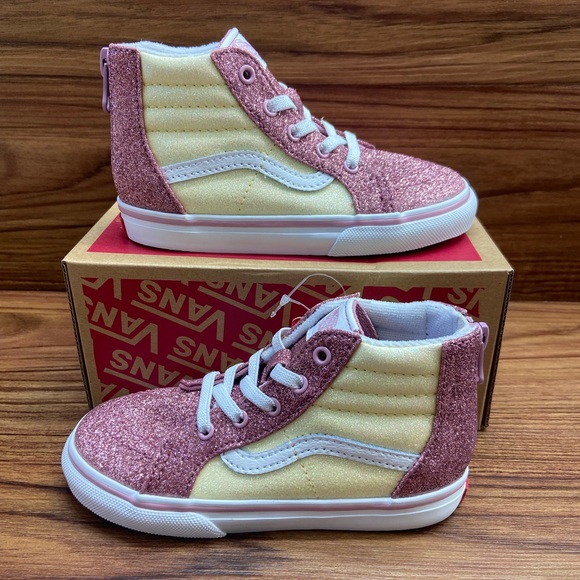 🆕 Vans Sk8-Hi Zip glitter girls sneakers - Picture 3 of 14